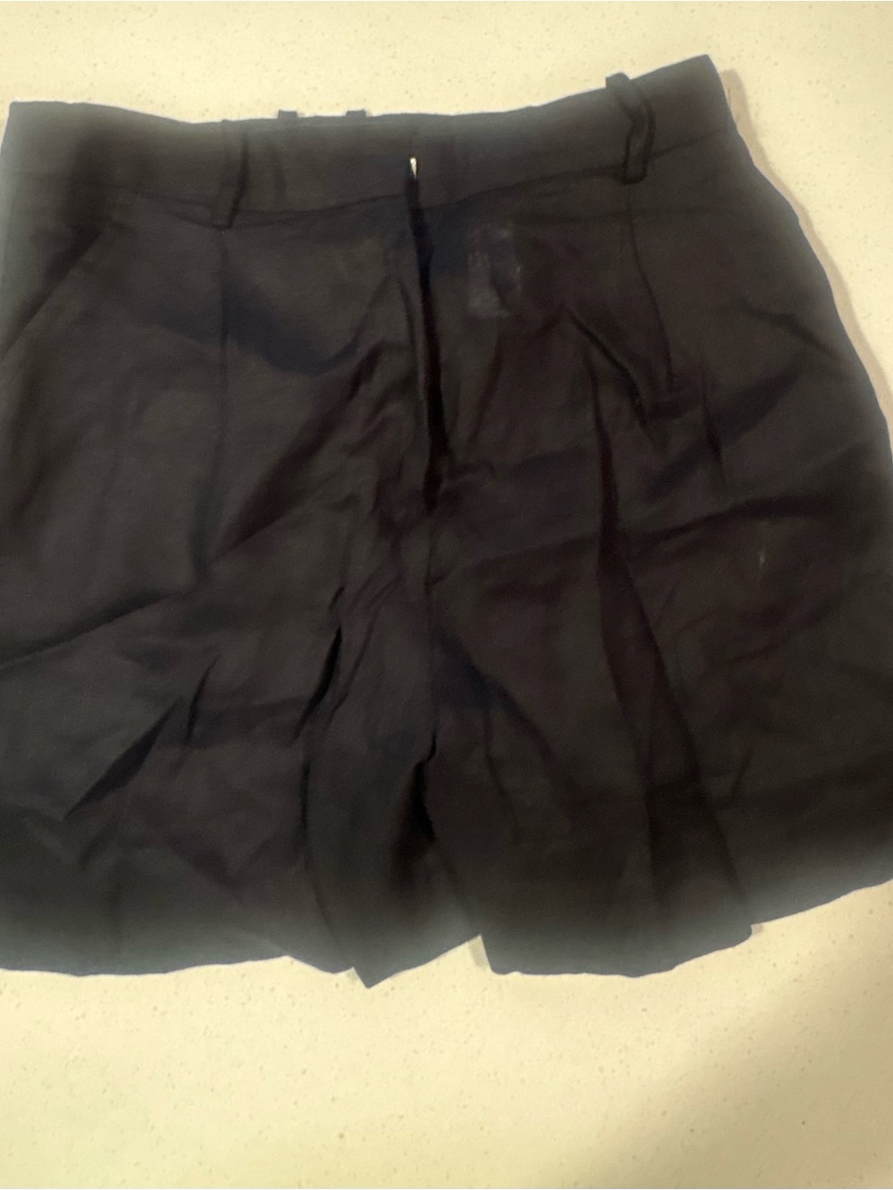 Zara black linnen shorts